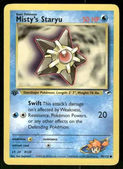 Pokemon Tcg NM Misty's Staryu [1st Edition] #90 Pokemon Gym Heroes - Image 1