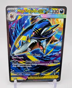 Mega Sharpedo ex #127 - Phantasmal Flames Pokemon TCG - NM/M - Image 1