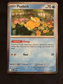 Pokemon Mega Evolution Psyduck 007 Black Star Promo - Image 1
