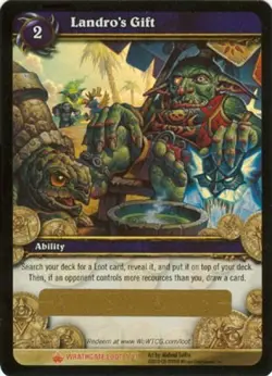 World of Warcraft WoW Wrathgate Landro's Gift Unscratched Loot Card - Image 1