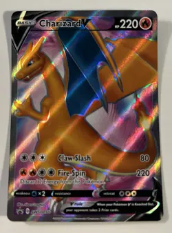 Charizard V SWSH050 - Black Star Promo - Pokemon Card LP - Image 1