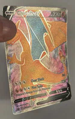 Charizard V SWSH050 - Black Star Promo - Pokemon Card LP - Image 2