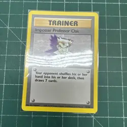 Pokemon Card Imposter Professor Oak Base Set Rare 73/102 - Image 1