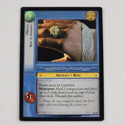 Lord of the Rings TCG Nenya Ring of Adamant 9R20 Foil Rare Card Reflections NM - Image 1