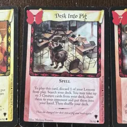Harry Potter TCG 12 Card Lot CCG 2001 Wizards Neville Lapifors Desk Into Pig - Image 3