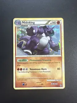 Nidoking 6/102 Cracked Ice Holo Triumphant Pokemon Card LP - Image 1