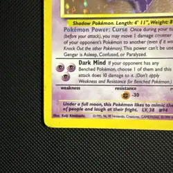 Pokemon TCG Gengar Fossil Holo Card 5/62 Unlimited Rare Vintage WOTC - Image 5
