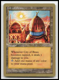 City of Brass [CHR] World Championship Decks Gold Border MTG Card - Image 1