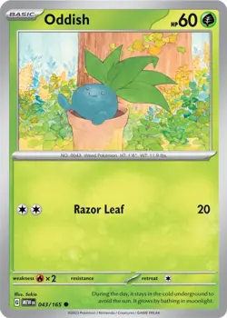 Pokemon Card Oddish Printing Error: Missing Ink - Image 4