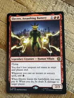 2025 Magic The Gathering Spider-Man R 0076 Electro, Assaulting Battery TCG - Image 1