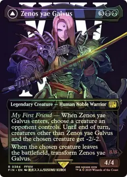 NM Borderless Foil Zenos yae Galvus, MTG, Final Fantasy, Magic, 384 - Image 1