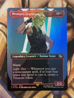 Prompto Argentum (Borderless) MTG Final Fantasy Foil English - NM - Image 1