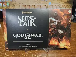 BRAND NEW SEALED Magic the Gathering Secret Lair God of War: GREEK FOIL EDITION - Image 1