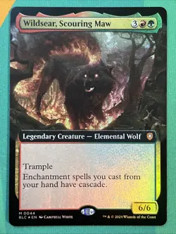 Magic MTG ~ Wildsear, Scouring Maw FOIL Extended Art ~ Bloomburrow: Commander NM - Image 1