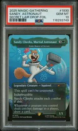 2025 MTG SECRET LAIR DROP #1930 SANDY CHEEKS, MARTIAL ASTRONAUT PSA 10 - Image 1