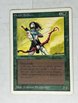 Elvish Archers MTG Unlimited Rare Green Creature MP x1 - Image 1
