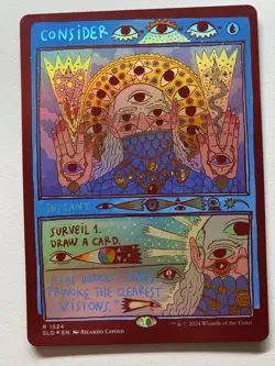 MTG Consider 1524 - Rainbow Foil - Secret Lair Burning Revelations NM Near Mint - Image 1