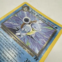Dark Blastoise Pokemon Card Team Rocket 20/82 Non Holo Rare TCG Vtg Unlimited - Image 3