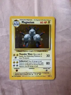 Pokemon TCG Magneton Base Set 9/102 Holo 1999-2000 Vintage - Image 1