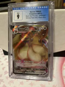 2021 Pokemon Eevee VMAX SWSH087 CGC 9 MINT Black Star Promo Shining Fates ETB!!! - Image 1
