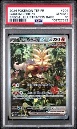 PSA 10 Feu-Percant ex 204/162 - Pokemon EV5 : Forces Temporelles - Francais - Image 1