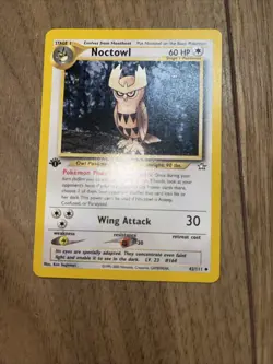 Pokemon TCG Noctowl Neo Genesis 42/111 Regular 1st Edition Mint/NM - Image 1