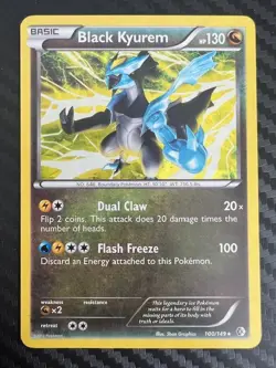 Pokemon TCG Black Kyurem Boundaries Crossed 100/149 Cracked Ice Holo LP/MP - Image 1
