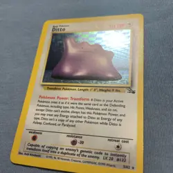 Pokemon TCG Ditto 3/62 Fossil Unlimited Holo Rare, LP/MP Condition - Image 2