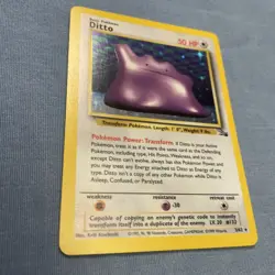 Pokemon TCG Ditto 3/62 Fossil Unlimited Holo Rare, LP/MP Condition - Image 3