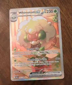 Pokemon TCG SV White Flare Whimsicott ex # 165/086 Special Illustration Rare NM - Image 1