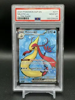 Milotic ex 217/191 Ultra Rare Surging Sparks Holo PSA 10 GEM MINT 2024 Pokemon - Image 1