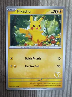 Pikachu (Gray Border) My First Battle Regular Pokemon NM - Image 1