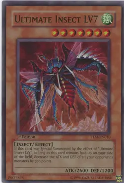 Yugioh Ultimate Insect LV7 TLM-EN010 Super Rare LP - Image 1