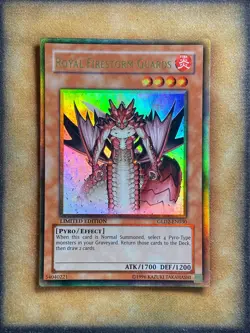 Yugioh Royal Firestorm Guards GLD2-EN030 Gold Rare Limited Edition LP - Image 1