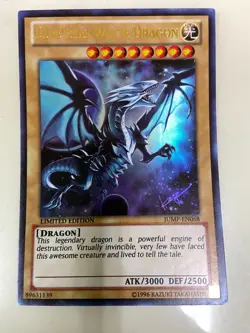 YuGiOh Blue-Eyes White Dragon Ultra Rare LIMITED EDITION Promo JUMP-EN068 LP - Image 1
