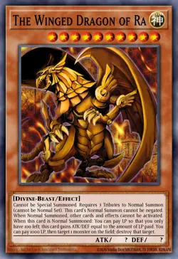 Yugioh RA04-EN118 - The Winged Dragon Of Ra - Platinum Secret Rare - Image 1