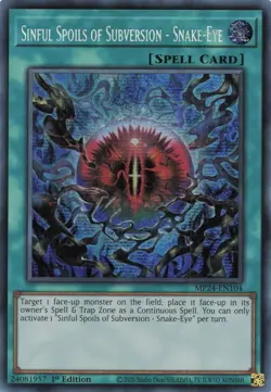 Yugioh MP24-EN104 - Sinful Spoils of Subversion - Snake-Eye - Secret Rare - Image 1
