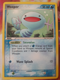 2004 Wooper 81/109 Common EX Team Rocket Returns Pokemon Card NM - Image 1