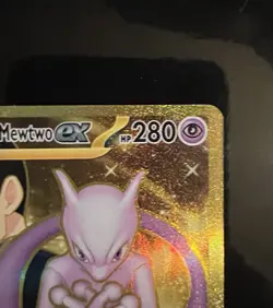 Pokemon Team Rocket's Mewtwo ex 240/182 Destined Rivals Holo Hyper Rare Card - Image 3