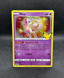 Mew Holo 11/25 Celebrations Pokemon TCG Single Card ENGLISH NM - Image 1