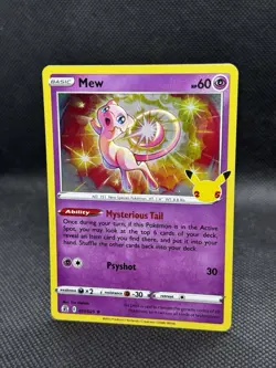 Mew Holo 11/25 Celebrations Pokemon TCG Single Card ENGLISH NM - Image 2