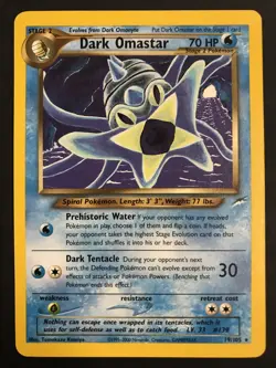 Pokemon Dark Omastar 19/105 Neo Destiny Rare Card Non Holo Foil - Image 1