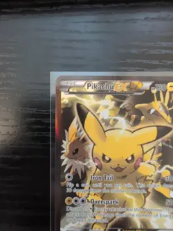 Pokemon TCG Pikachu EX Black Star Promo Ultra Full Art Holo Card XY124 NM/LP - Image 2