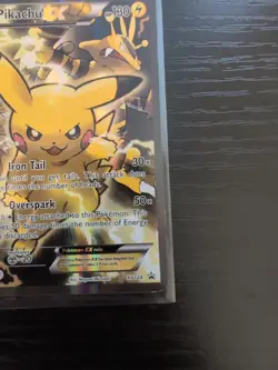 Pokemon TCG Pikachu EX Black Star Promo Ultra Full Art Holo Card XY124 NM/LP - Image 4