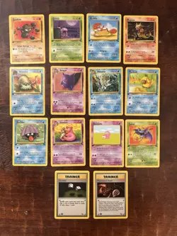 1999 Pokemon Cards ~ 1st Edition ~ FOSSIL ~ Wizards WOTC ~ Lot of 14 - Image 2