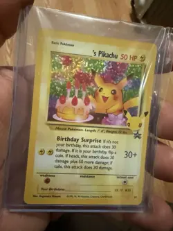 Pokemon Pikachu TCG Birthday Celebrations Holo Rare Card #24 Classic Collection - Image 1