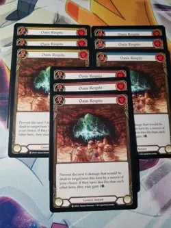 9 Card Playset Oasis Respite Red/Yellow/Blue Uprising FAB Flesh and Blood - Image 1