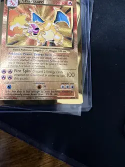 Pokemon Celebrations Gold Metal Charizard Card 4/102 Premium Collection - Image 3