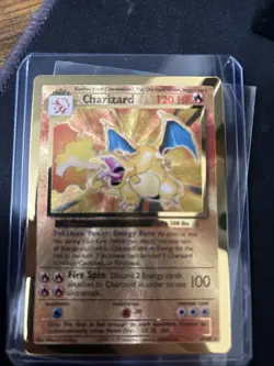 Pokemon Celebrations Gold Metal Charizard Card 4/102 Premium Collection - Image 4