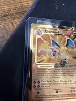 Pokemon Celebrations Gold Metal Charizard Card 4/102 Premium Collection - Image 5